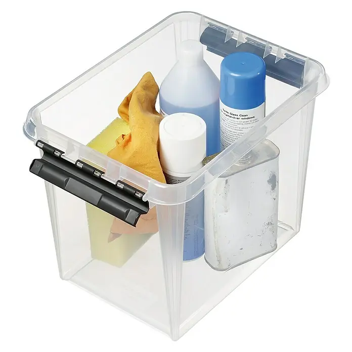 SmartStore Aufbewahrungsbox Classic - L x B x H: 34 x 25 x 27 cm, Kunststoff, Transparent - Anwendungsbeispiel