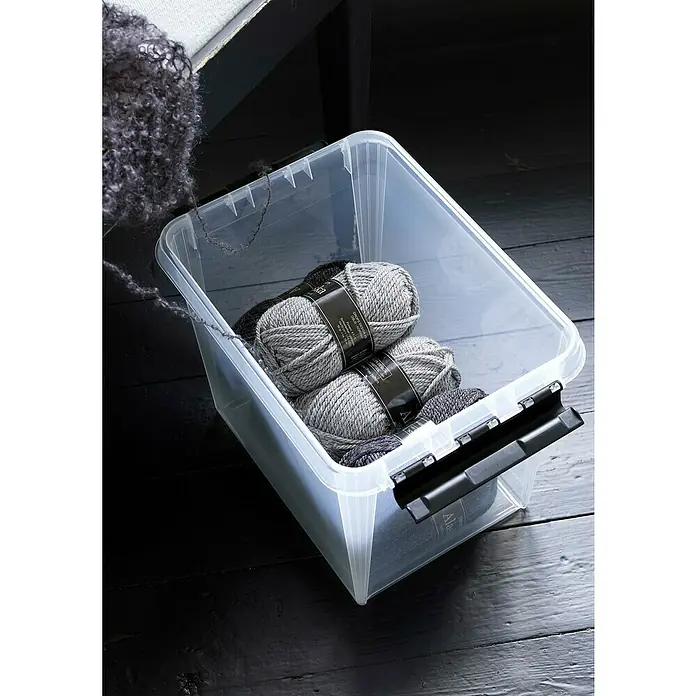 SmartStore Aufbewahrungsbox Classic - L x B x H: 34 x 25 x 27 cm, Kunststoff, Transparent - Stimmungsaufnahme