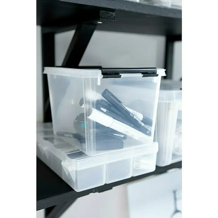 SmartStore Aufbewahrungsbox Classic - L x B x H: 21 x 17 x 15 cm, Kunststoff, Transparent - Stimmungsaufnahme