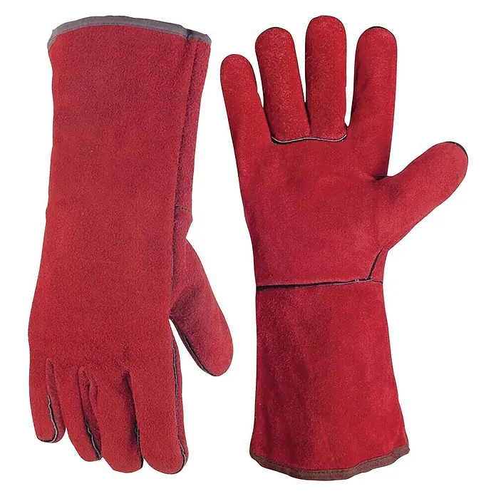 Gys Schweißhandschuh - Größe: 10, Rindspaltleder - Ansicht von oben
