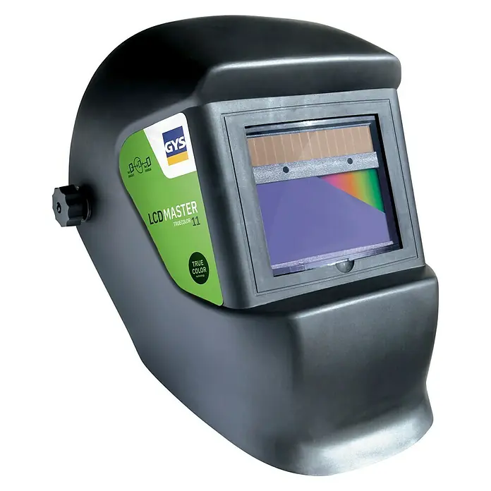 Gys Schweißhelm LCD Master 11 - Maße Sichtfenster: 100 x 49 mm, Schutzstufe: 3/11 - Diagonale Ansicht