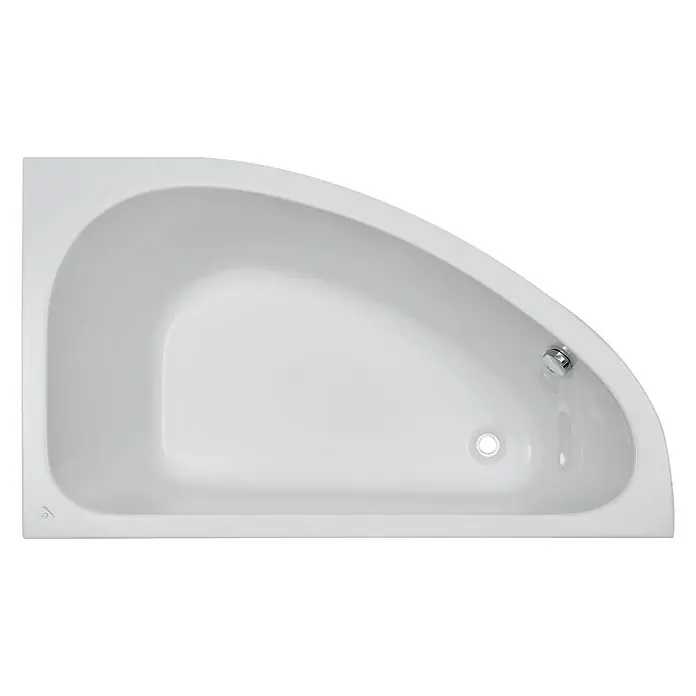 Camargue Eckbadewanne Houston - L x B: 160 x 95 cm, Linksseitig, Sanitäracryl, Weiß - Ansicht von oben