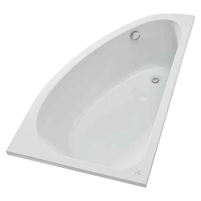 Camargue Eckbadewanne Houston - L x B: 160 x 95 cm, Linksseitig, Sanitäracryl, Weiß - Ansicht von oben