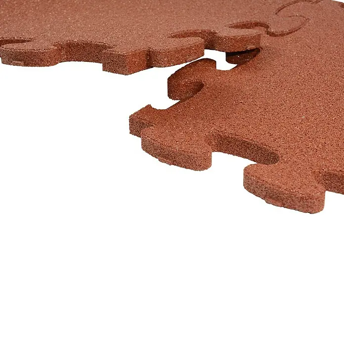 Gum-tech Fallschutzmatte Puzzle Mat 3D - Rot, L x B x H: 55 x 55 x 3 cm - Detailaufnahme