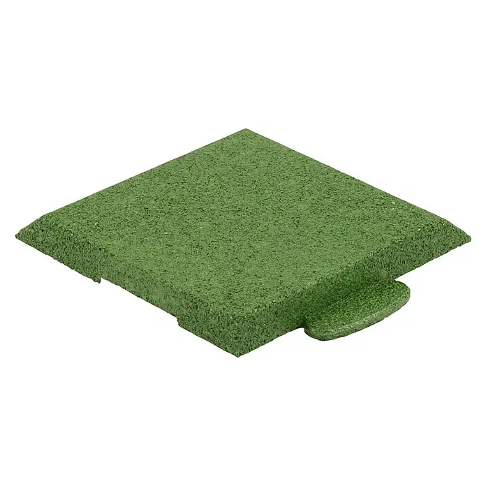Gum-tech Fallschutzmatte Puzzle Mat 3D - Grün, L x B x H: 25 x 25 x 3 cm - Diagonale Ansicht
