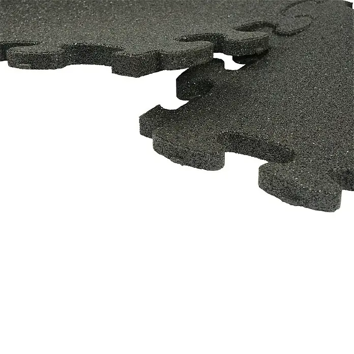 Gum-tech Fallschutzmatte Puzzle Mat 3D - Schwarz, L x B x H: 55 x 55 x 3 cm - Detailaufnahme