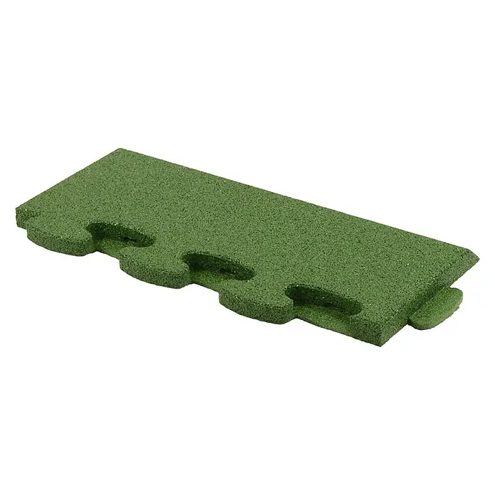 Gum-tech Fallschutzmatte Puzzle Mat 3D - Grün, L x B x H: 55 x 25 x 3 cm - Diagonale Ansicht