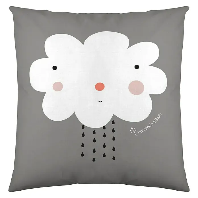 Cojín Nube - Multicolor, 40 x 40 cm, 100% algodón - Vista frontal
