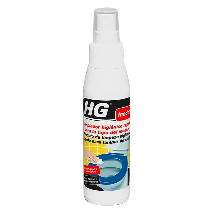 HG Limpiador higiénico rápido tapa del inodoro - 90 ml, Botella - Vista frontal