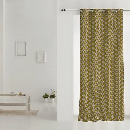 Cortina con ollaos Print Ocre