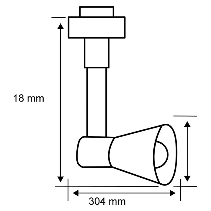 Paulmann URail Mittel-Einspeisung - L x B x H: 304 x 18 x 18 mm, Chrom matt