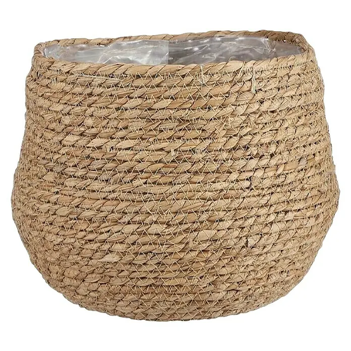Okrugla tegla za biljke Jorck - Vanjska dimenzija (ø x V): 26 x 24 cm, Svijetlosmeđe boje - Pogled sprijeda