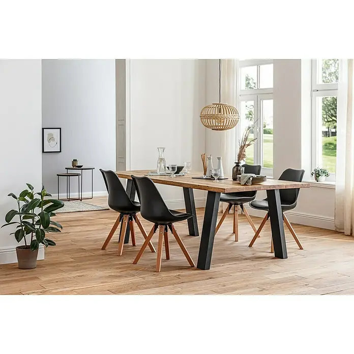 Pur Iternal Black Edition Tischbein Strong - 900 x 150 x 712 mm, Schwarz, U-Form, Passend für: Tischplatten Breite ≥ 100 cm, 2 Stk. - Stimmungsaufnahme