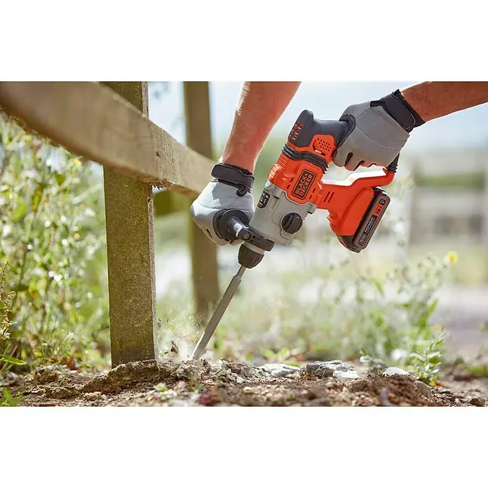 Black+Decker Accucombihamer 18V Pneumatisch - 18 V, Excl. accu, Onbelast toerental: 0 tpm - 1.880 tpm, Slagkracht enkele slag: 1,2 J - Close-up