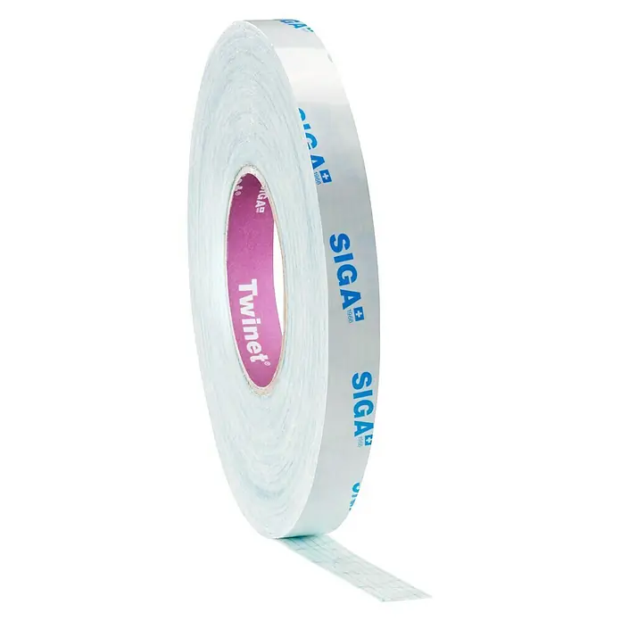 Siga Doppelseitiges Klebeband - 50 m x 20 mm - Diagonale Ansicht