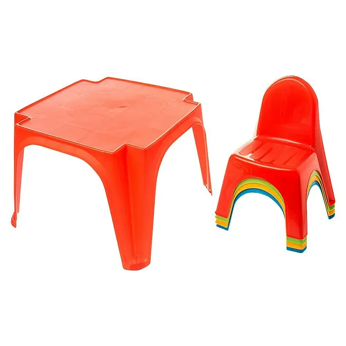 Conjunto de jardín infantil Keren - Azul, Rojo, Amarillo - Vista angular