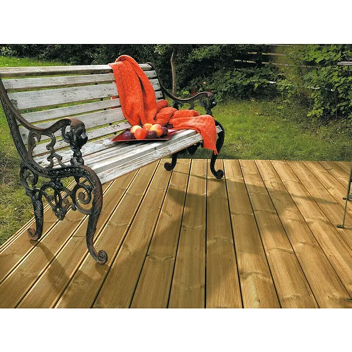 Tarima para terraza - Madera, 210 x 11,7 x 2,6 cm, Marrón - Foto ambiente