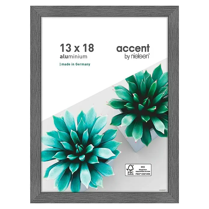 Accent Bilderrahmen Star - Grau, 13 x 18 cm - Vorderansicht