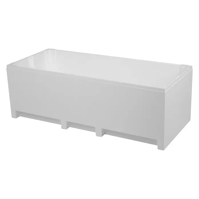 Sanicomfort Badewannenträger - 167 x 72 cm, Expandiertes Polystyrol, Weiß - Diagonale Ansicht