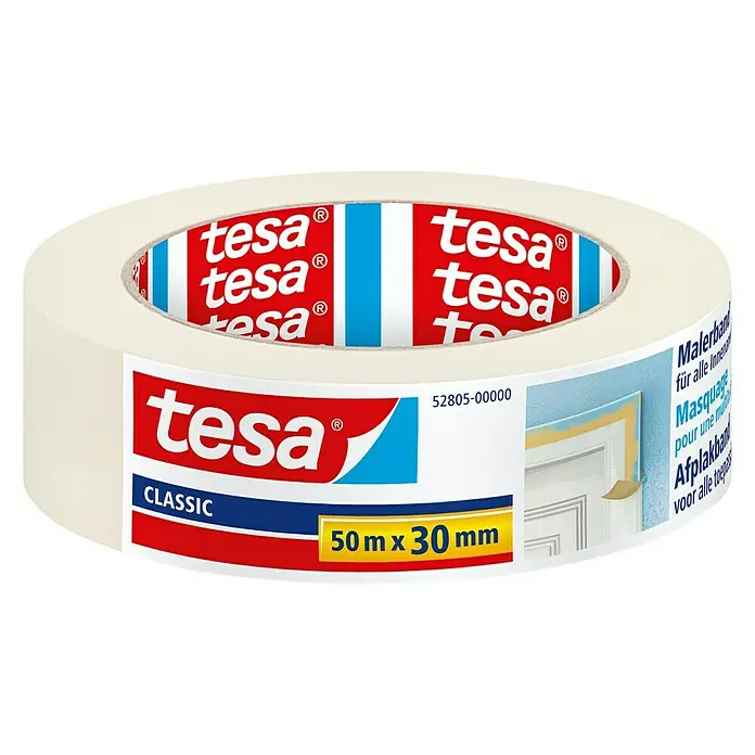 Tesa Classic Maler-Kreppband - 50 m x 30 mm - Vorderansicht