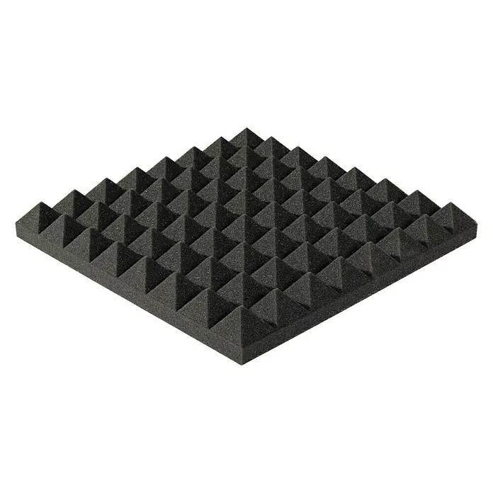 Noppenschaum Akupur - 40 x 40 x 7 cm, Pyramide - Diagonale Ansicht