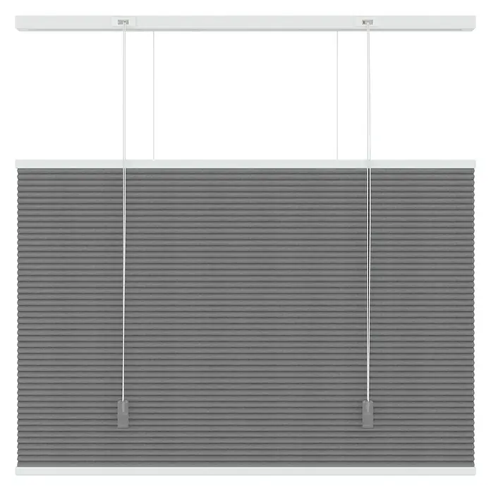 Expo Ambiente Plisségordijn Dupli - b x h: 60 x 180 cm, Antraciet - Vooraanzicht