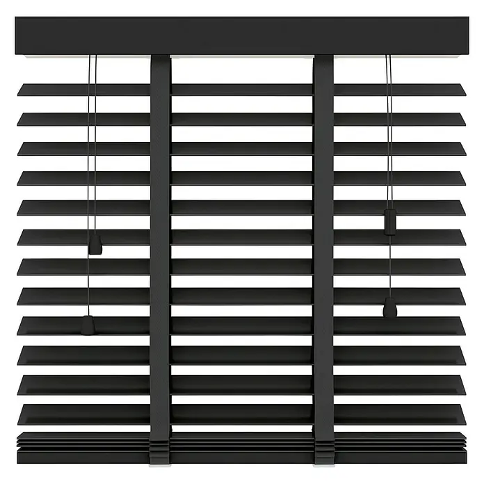 Expo Ambiente Jaloezie Hout 50 mm - Kleur: Zwart, 120 x 180 cm - Vooraanzicht