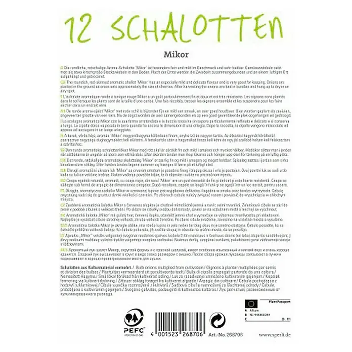 Sperli Schalotten Mikor -  - Rückansicht