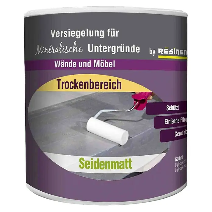 Résinence Versiegelung - Innen, Transparent, Seidenmatt, 500 ml - Vorderansicht