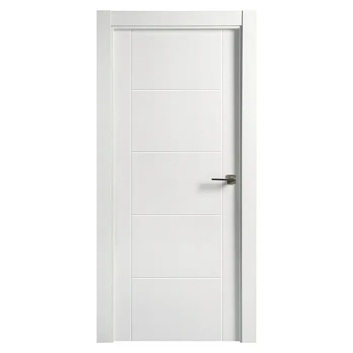 Solid Elements Puerta interior Berlín - 72,5 x 203 cm, Apertura según normativa: Izquierda, Blanco lacado, Macizo, Ciega - Vista frontal