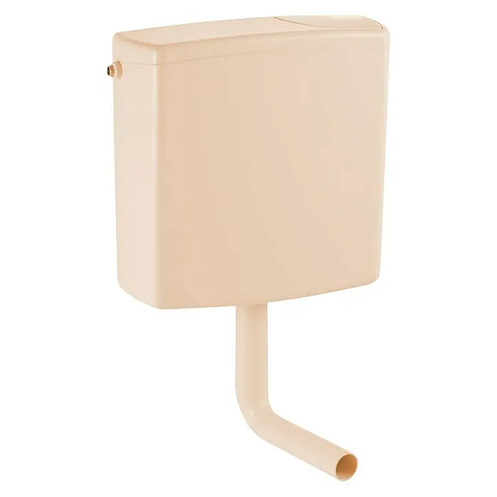 Geberit Spülkasten AP140 - Bahamabeige, Spülmenge: 3 - 6 l, 13,8 x 41 x 40,5 cm - Diagonale Ansicht