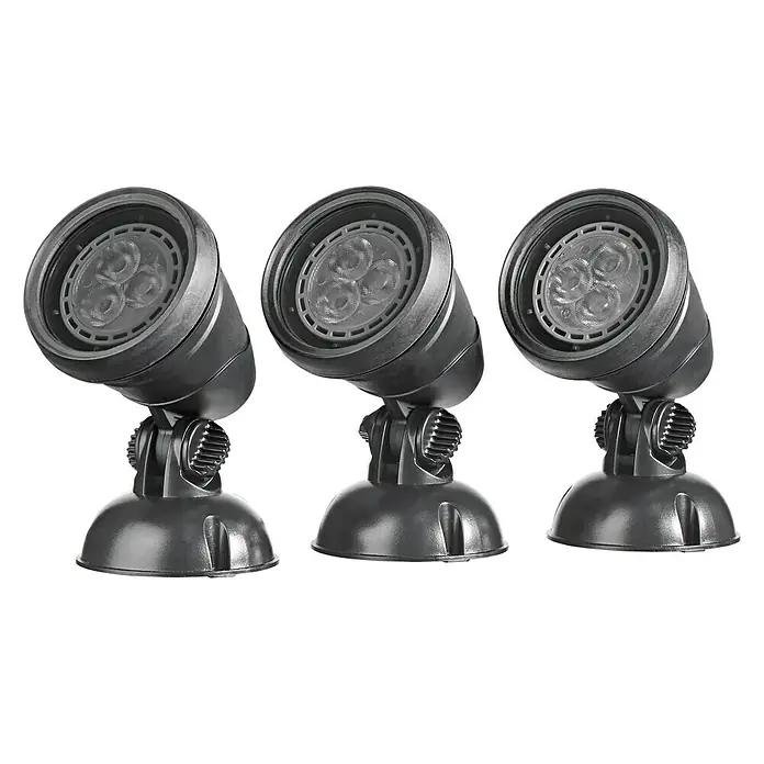 Oase LunAqua Unterwasserstrahler Classic LED Set 3 - 3 Stk., 5 W, Mit Trafo - Diagonale Ansicht