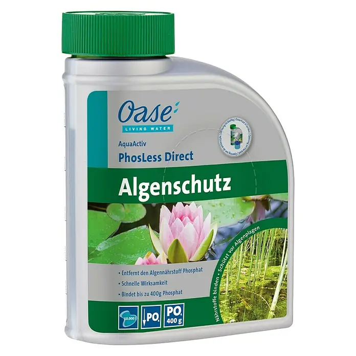 Oase AquaActiv Algenschutzmittel Phosless Direct - 500 ml - Diagonale Ansicht