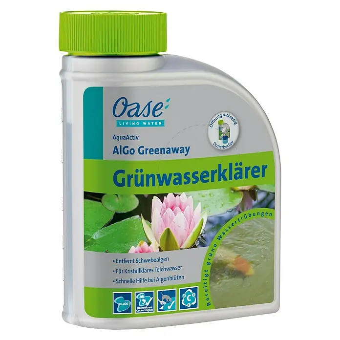 Oase AquaActiv Grünwasserklärer AlGo Greenaway - 500 ml - Diagonale Ansicht