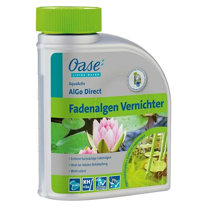 Oase AquaActiv Fadenalgenvernichter AlGo Direct - 500 ml - Diagonale Ansicht