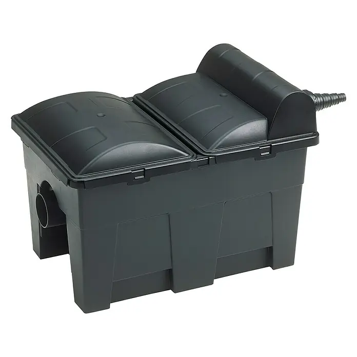Neptun Premium Durchlauffilter NPTF-O 15000 - 70 W, Teichgröße: 15 m³, Leistung UVC-Klärer: 14 W - Diagonale Ansicht