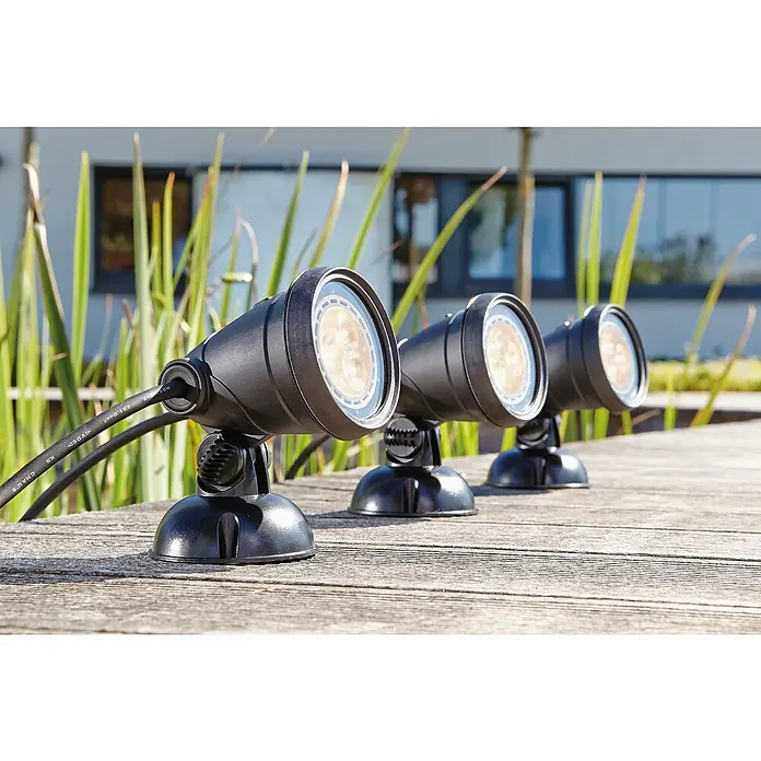 Oase LunAqua Unterwasserstrahler Classic LED Set 3 - 3 Stk., 5 W, Mit Trafo - Stimmungsaufnahme