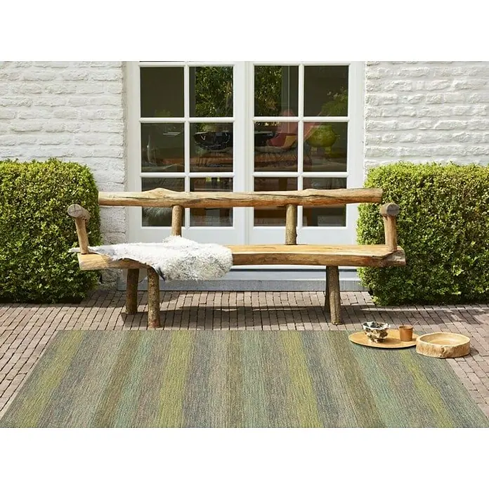 Alfombra de pelo corto Cayo - Verde, 150 x 80 cm, 100% Polipropileno - Foto ambiente
