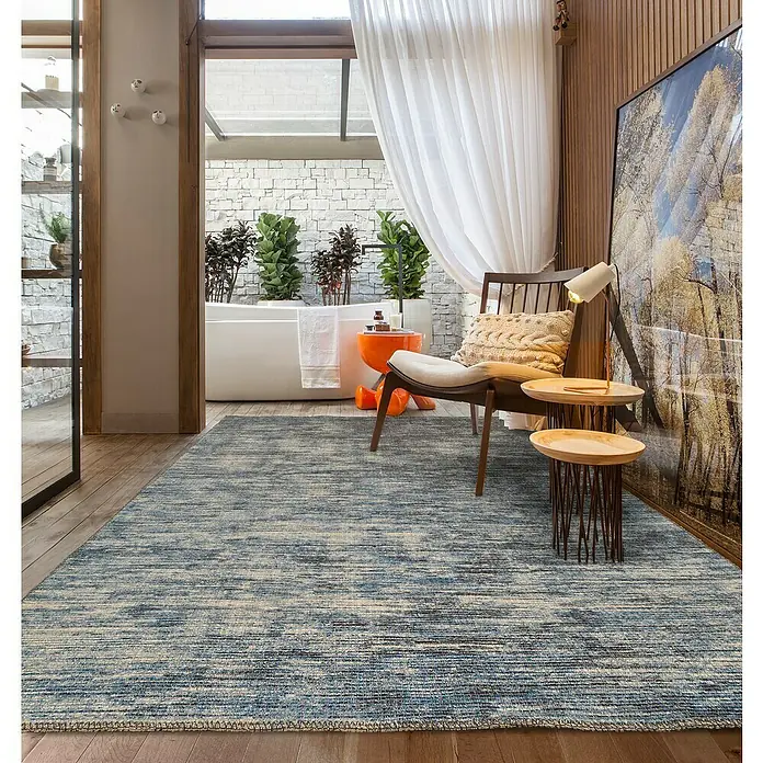 Alfombra Kabile - Aqua, 230 x 152 cm, Poliéster - Foto ambiente