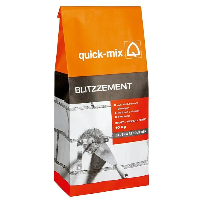 Quick-Mix Blitzzement - 10 kg, Chromatarm - Vorderansicht