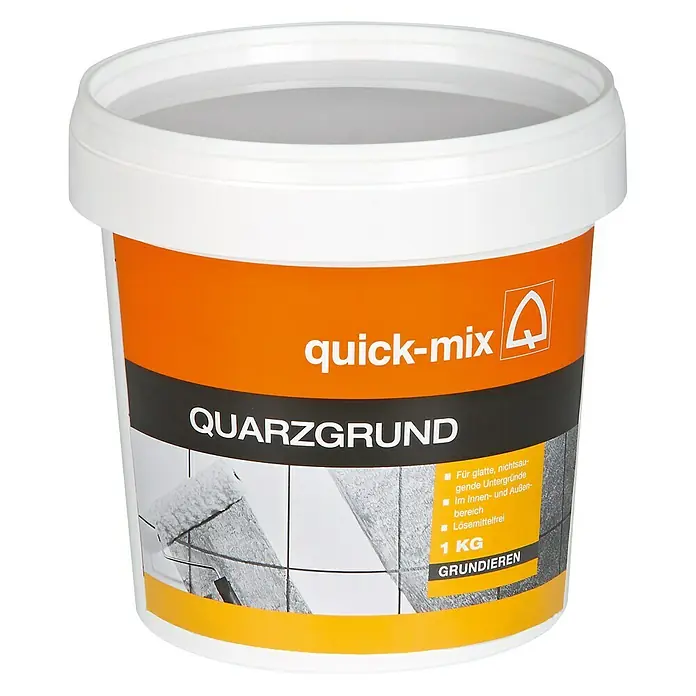 Quick-Mix Quarzgrund - 1 kg, Lösemittelfrei, Gebrauchsfertig - Vorderansicht