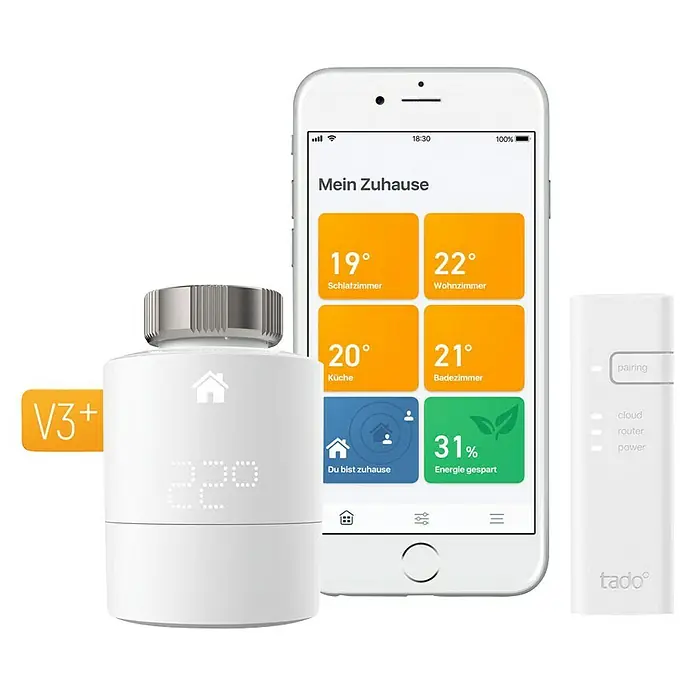 Tado Starter-Set Starterkit V3+ - M30 x 1,5 mm - Vorderansicht