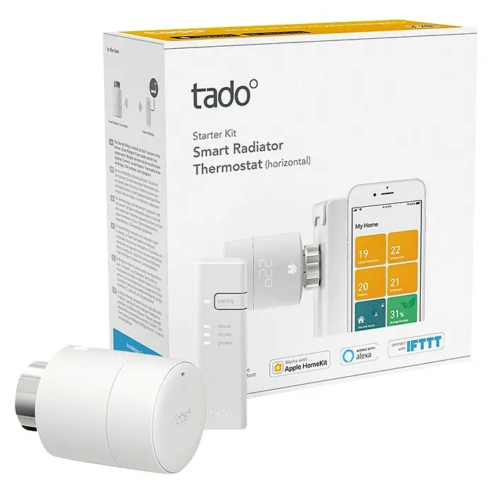 Tado Starter-Set Starterkit V3+ - M30 x 1,5 mm - Diagonale Ansicht