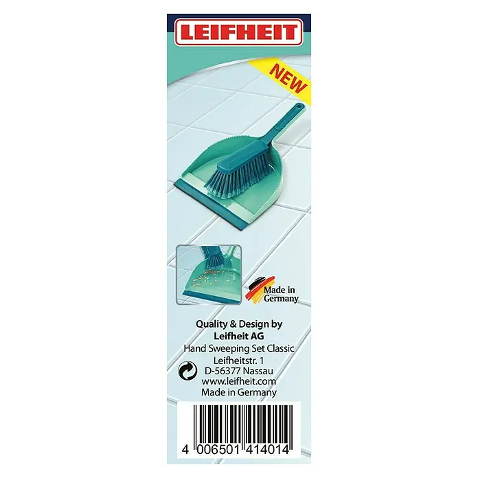 Leifheit Cepillo de limpieza con recogedor Classic - 25,5 x 23,5 cm - Vista frontal