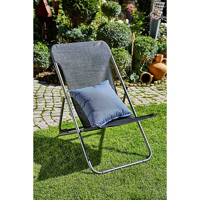 Sunfun Vrtna ležaljka - Širina: 60 cm, Tekstil, Crne boje - Živopisni prikaz