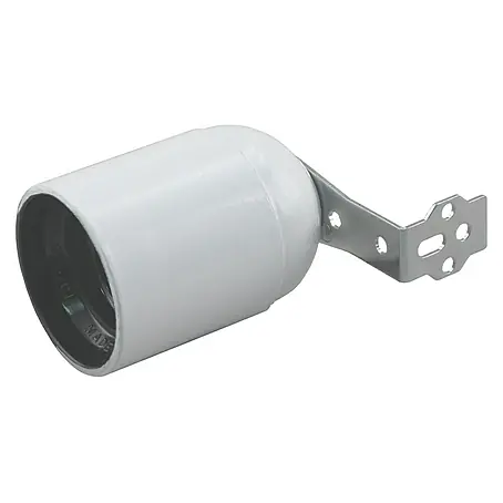 Haakse fitting E27 wit