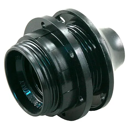Lampfitting E27 met kraag/ring zwart