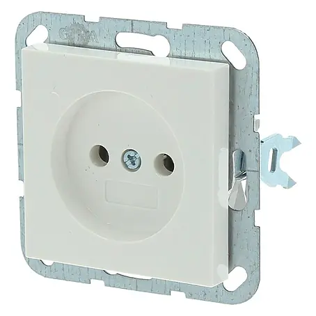 Gira System 55 Inbouwstopcontact zonder randaarde, 1-voudig
