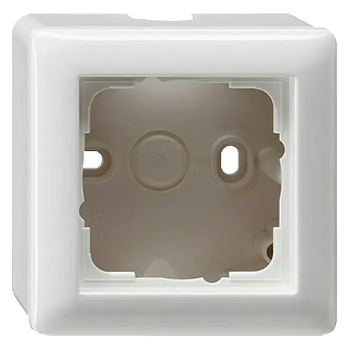 Gira System 55 Opbouwdoos 1-voudig - Opbouw, Kunststof - Vooraanzicht