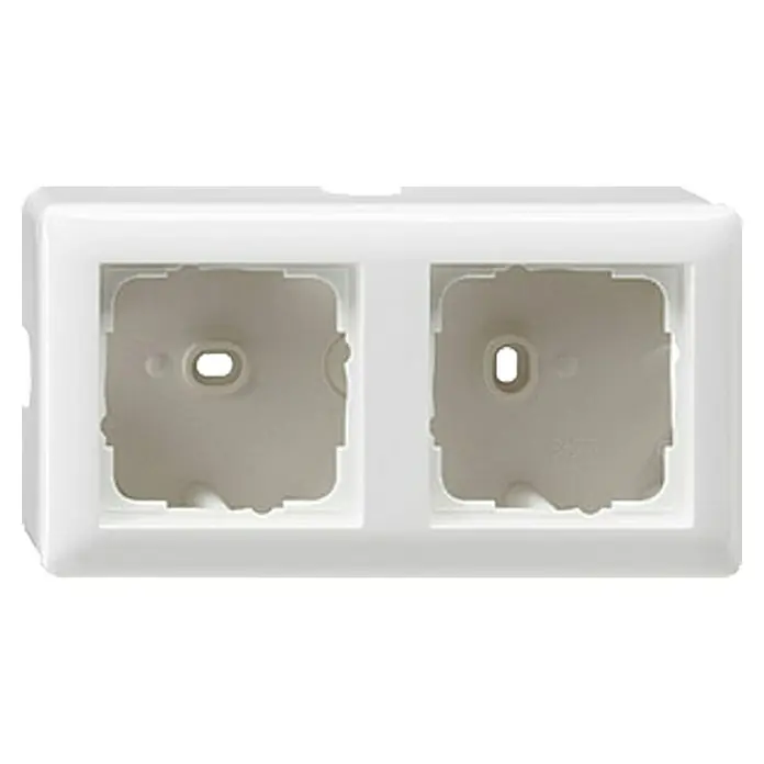 Gira System 55 Opbouwdoos 2-voudig - Opbouw, Kunststof - Vooraanzicht